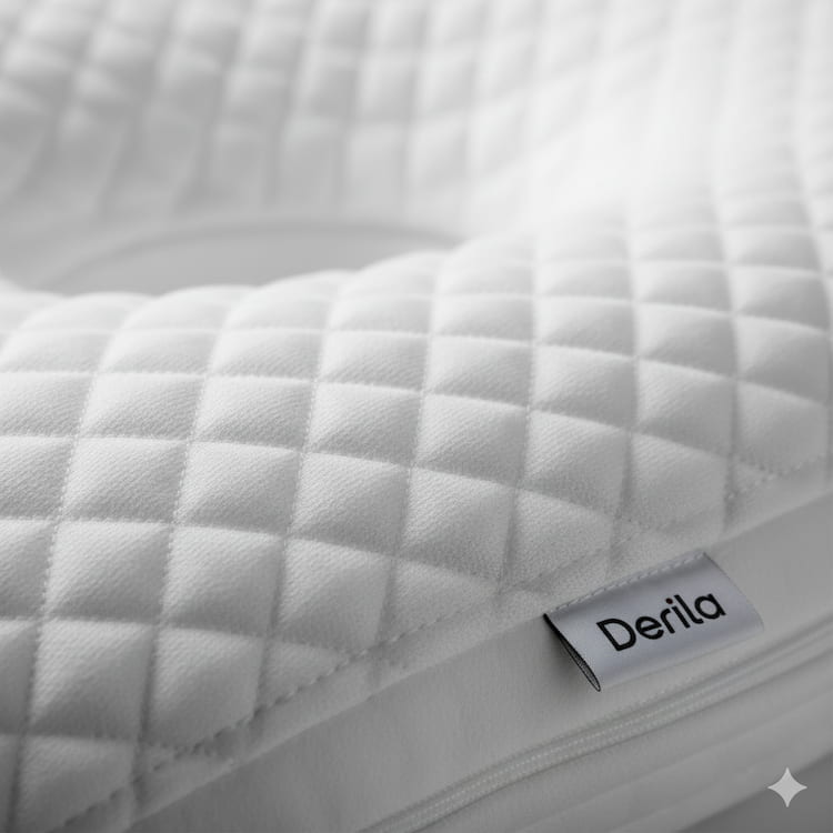 Derila Ergo Pillow for Back and Neck Pain Review: What Science and Real Users Say in 2025 4 Close-up view of the premium, adaptive memory foam core and breathable cover of the Derila Ergo Pillow.