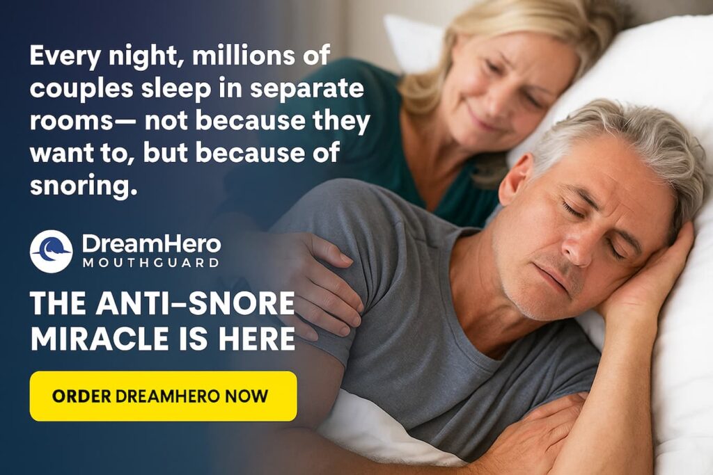 DreamHero Mouthguard Review: Do Not Buy Till You’ve Read This! 6 DreamHero Mouthguard in blue case with packaging box, FDA certified anti-snoring device