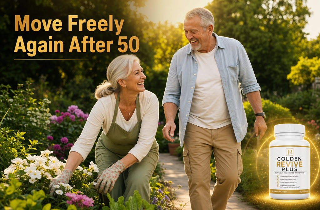 Detailed () lifestyle transformation image showing a vibrant, active adult man and woman in their 60s laughing and walking
