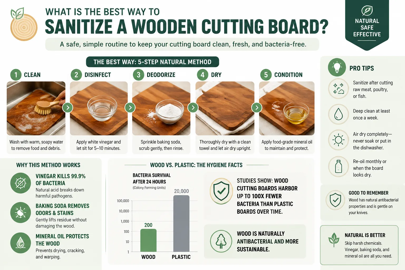 How to Sanitize a Cutting Board: The Safest Ways to Kill Germs and Bacteria 5 Sanitize Plastic vs Wooden Cutting Boards: Which Is Harder