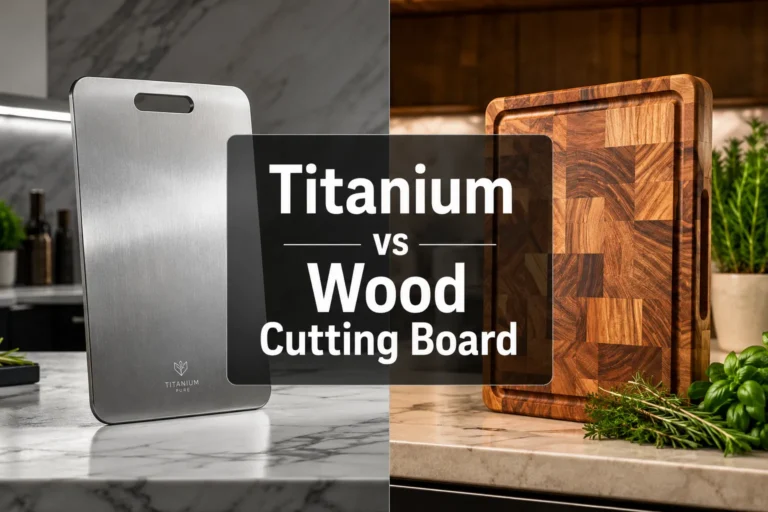 Titanium vs Wood Cutting Board