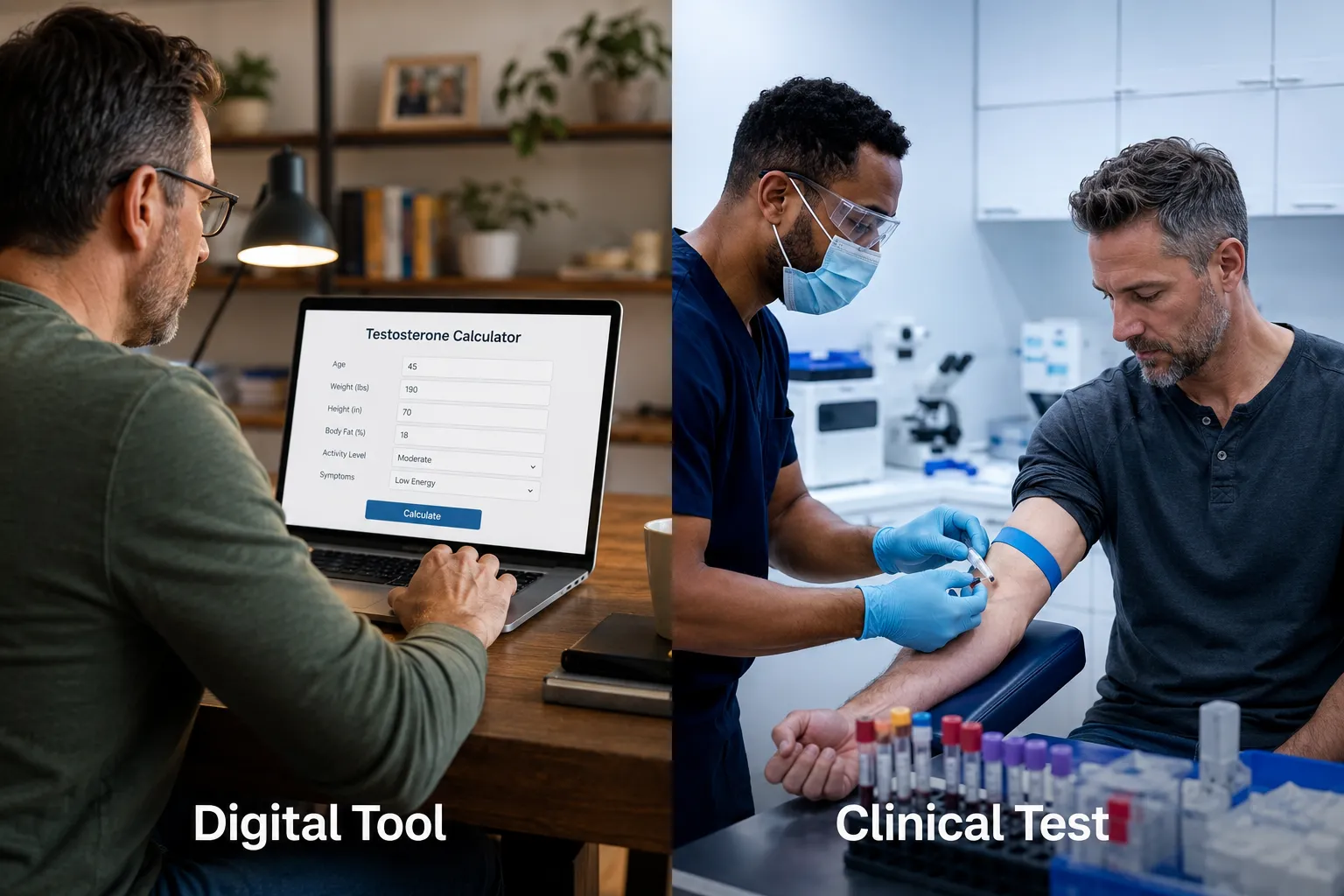 Testosterone Calculator vs Blood Test: Which Is More Reliable